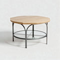 Octagonal coffee table with wooden top and metal frame 80 x 80 x 40cm