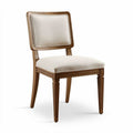 Parson chair with wood frame and beige fabric upholstery 45 x 45 x 90cm