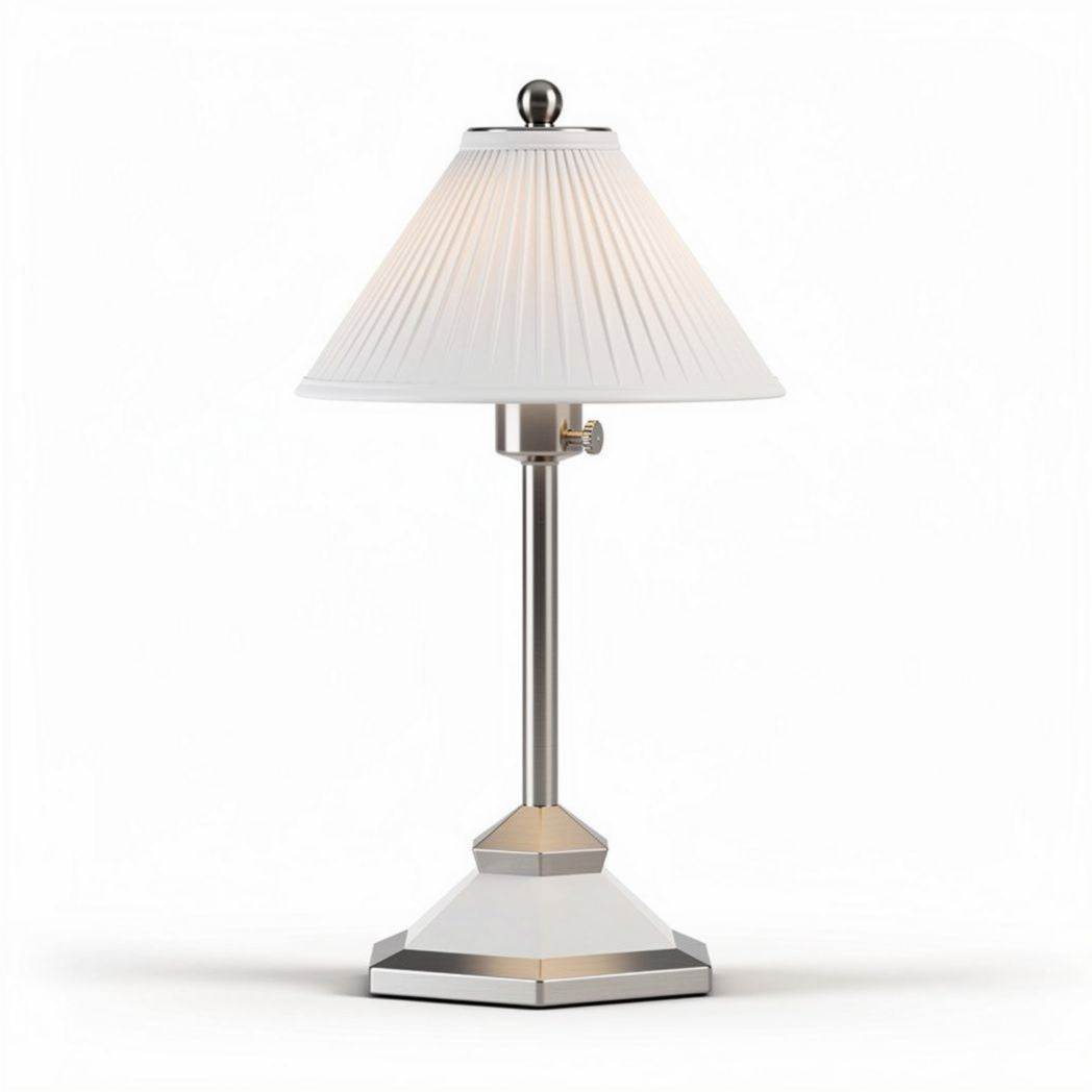 Modern table lamp with metal base and fabric shade 30 x 30 x 50cm